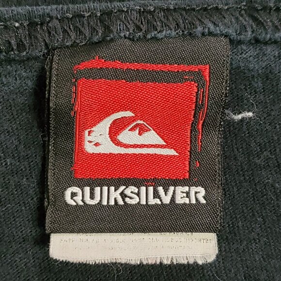 Vintage Quiksilver Mens Y2K Graphic Tank Top Size L Black Beach Surf Monkey - Picture 5 of 10